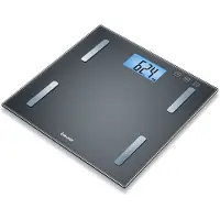 Beurer BF 180 Körperfettwaage mit BMI-Berechnung große LCD-Anzeige schwarz