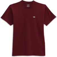 Vans T-Shirt "LEFT CHEST LOGO TEE", Herren, Gr. XS, rot (burgundy), Single Jersey, Obermaterial: 100% Baumwolle, Basic hüftlang, Rundhals, Shirts T-Shirt, mit kleinem Logodruck auf der Brust, hüftlang
