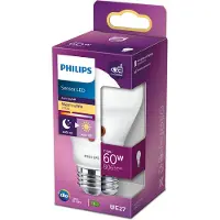 Philips E27 LED-Lampe Tag/Nacht-Sensor 7,5W 2.700K
