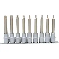 Ks Tools 911.1520, Steckschlüssel-Satz, 1/2", 9 Kopf/Köpfe, Chrom-Vanadium-Stahl, DIN 3120, ISO 1174, 1,24 kg