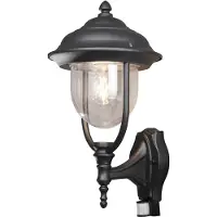 Konstsmide Außenwandlampe Parma mit Bewegungsmelder, schwarz
