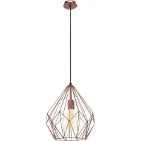 Eglo Pendellampe Carlton im Vintagestil, kupfer Ø 31 cm