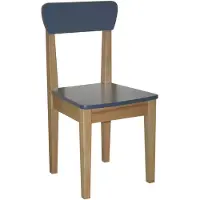 Roba Stuhl "Natur/Blau", beige (natur, blau), Stühle, Kinder, B/H/T: 29cm x 59cm x 30cm, Stuhl, für Kinder, B:29cm H:59cm T:30cm