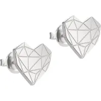 Liebeskind berlin Paar Ohrstecker "Schmuck Geschenk Edelstahl Ohrringe Herz", silber (edelstahlfarben), Ohrringe, Damen, Edelstahl, Paar Ohrstecker