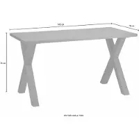 Mäusbacher Schreibtisch MÄUSBACHER "Mio", braun (asteiche), B:140cm H:75cm T:70cm, Tische, Schreibtisch