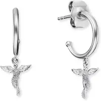Engelsrufer Paar Creolen "Engel", silber (silberfarben), Ohrringe, Damen, 12mm, Silber 925 (Sterlingsilber), Paar Creolen, Made in Germany