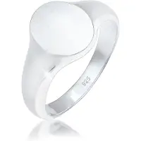 KUZZOI Siegelring "Ring Herren Siegelring Matt Basic Cool 925er Silber" Gr. 66, silber, Fingerringe, Herren, 66, ohne Stein, Silber 925 (Sterlingsilber), 10mm, Siegelring