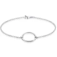 Elli Armkette "Armband Kreis Schlicht 925 Silber" Gr. 180, silber, Armbänder, Damen, 180, Silber 925 (Sterlingsilber), Armkette