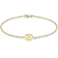 Elli Armkette "Armband OM 925 Sterling Silber" Gr. 190, gold, Armbänder, Damen, 190, Silber 925 (Sterlingsilber), Armkette