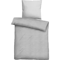 Biberna 0075840 Melange-Feinjersey Bettwäsche color: grau, size: 1x 200x200 cm + 2x 80x80 cm