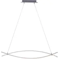 Leuchtendirekt LED Pendelleuchte Maja Silber 120cm 21W 1140lm warmweiß 3000K kürzbar