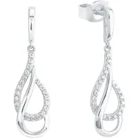 Amor Ohrhänger für Damen, Sterling Silber 925, Zirkonia (synth.) amor Silber