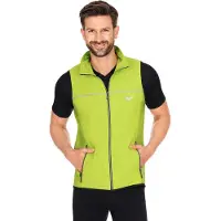 Trigema Steppweste "Atmungsaktive Sport-Weste", Herren, Gr. XL, gelb (lemon), 92% Polyester, 8% Elasthan, lang, Westen Steppweste