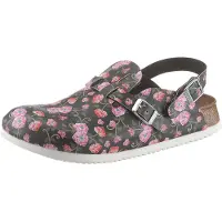 Birkenstock Clog Kay Superlauf, Birko-Flor, Blooming Roses Black, schmal 1 St Schuhe