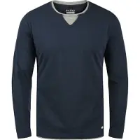 Blend Rundhalsshirt "Rundhalsshirt BHLeonas", Herren, Gr. XXL, blau (navy), Obermaterial: 80% Baumwolle CO. 20% Polyester PES., Shirts Rundhalsshirt