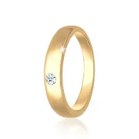 Elli DIAMONDS Perlenanhänger "Anhänger Anhänger Taufring Diamant Weiß Brillantschliff (0.005 ct) 585 Gelbgold" Gr. 12, gold, Schmuckanhänger, Mädchen, Gelbgold 585, Perlenanhänger