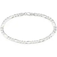 Bruno Banani Armband "Schmuck Geschenk Silber 925 Armschmuck Armkette Figarokette" Gr. 19, silber (silberfarben), Armbänder, Herren, 19, Silber 925 (Sterlingsilber), Armband