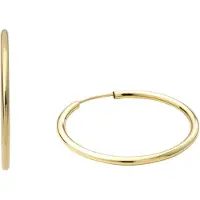Amor Paar Creolen "2013680", gold (gelbgoldfarben), Ohrringe, Damen, 25mm, Gelbgold 375, Paar Creolen, Made in Germany