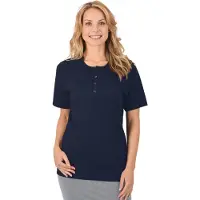 Trigema T-Shirt "T-Shirt mit Knopfleiste DELUXE Baumwolle" 1 Stk.