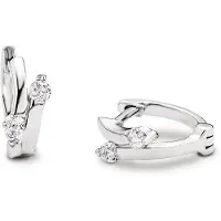 Amor Paar Creolen "9131617", bunt (silberfarben, weiß, kristallweiß), Ohrringe, Damen, Silber 925 (Sterlingsilber), Paar Creolen, mit Zirkonia (synth.)