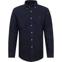 Ralph Lauren für Herren. 710772290002 Custom Fit Oxford Hemd navy (XL), Lässig, Baumwolle, Langarm, Marine