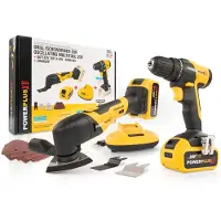 Powerplus Set POWXBBOX10 - Akkubohrmaschine + Multifunktionsschleifer 20 V, 4 Ah