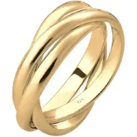 Elli Ring Basic Wickelring Klassisches Design 925 Silber Elli Gold