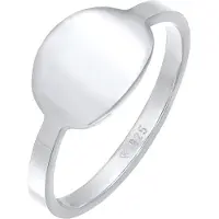 Elli Siegelring "Ring Siegelring Basic Trend Oval 925 Silber" Gr. 54, silber, Fingerringe, Damen, 54, ohne Stein, Silber 925 (Sterlingsilber), 11mm, Siegelring