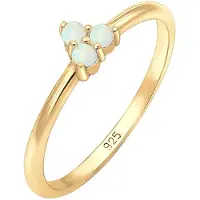 Elli Ring Bandring Opal Kreis Geo Trio Trend 925Er Silber Elli Gold