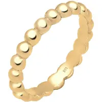 Elli Silberring "Ring Stacking Ring Kügelchen 925 Silber" Gr. 58, gold, Fingerringe, Damen, 58, Silber 925 (Sterlingsilber), Silberring