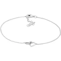 Elli Armkette "Armband Herzen Verschlungen Lovely 925 Silber" Gr. 190, silber, Armbänder, Damen, 190, Silber 925 (Sterlingsilber), Armkette