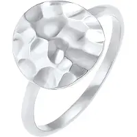 Elli Silberring "Ring Dot Plättchen Gehämmert 925 Silber" Gr. 56, silber, Fingerringe, Damen, 56, Silber 925 (Sterlingsilber), Silberring