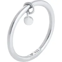 Elli Ring Bandring Stapelring Rund Plättchen Basic 925 Ring Elli Silber
