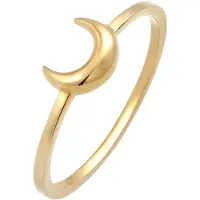 Elli Ring Halbmond Mond Astro Basic 925 Silber Elli Gold