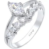 Elli Silberring PREMIUM "Ring Zirkonia Marquise 925 Silber" Gr. 54, silber, Fingerringe, Damen, 54, Silber 925 (Sterlingsilber), Silberring