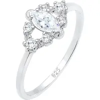 Elli Verlobungsring "Ring Verlobungsring Zirkonia Weiß 925 Sterling Silber" Gr. 54, silber, Fingerringe, Damen, 54, Silber 925 (Sterlingsilber), Verlobungsring