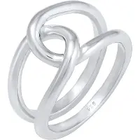 Elli Silberring "Ring Verdreht Schlaufe Trend Casual 925 Silb" Gr. 56, silber, Fingerringe, Damen, 56, Silber 925 (Sterlingsilber), Silberring