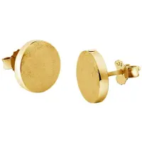 Nenalina Paar Ohrstecker "Ohrringe Basic Kreis Rund Gebürstet Ohrstecker 925 Silber" Gr. 8, gold, Ohrringe, Damen, 8, ohne Stein, Silber 925 (Sterlingsilber), Paar Ohrstecker