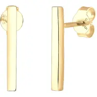 Elli Paar Ohrstecker "Ohrringe Stab Geo Minimal Trend 925 Silber" Gr. 16, gold, Ohrringe, Damen, 16, ohne Stein, Silber 925 (Sterlingsilber), Paar Ohrstecker