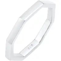 Elli Ring Pinky Ring Achteckform Geo Look 925 Silber Elli Silber