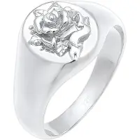 Elli Ring Siegelring Cool Rose 80S Look 925 Sterling Silber Elli Silber