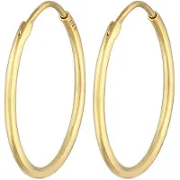 Elli Paar Creolen "Ohrringe Creolen Basic Klassisch (30 mm) 925 Silber" Gr. 32, gold, Ohrringe, Damen, 32, ohne Stein, Silber 925 (Sterlingsilber), Paar Creolen