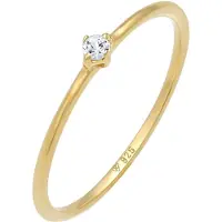 Elli Verlobungsring PREMIUM "Ring Stapelring Topas Solitär Verlobung 925 Silber" Gr. 52, gold, Fingerringe, Damen, 52, Silber 925 (Sterlingsilber), Verlobungsring