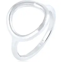 Elli Silberring "Ring Kreis Rund Geo Statement 925 Silber" Gr. 54, silber, Fingerringe, Damen, 54, Silber 925 (Sterlingsilber), Silberring