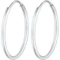 Elli Paar Creolen "Ohrringe Creolen Basic Klassisch (30 mm) 925 Silber" Gr. 32, silber, Ohrringe, Damen, 32, ohne Stein, Silber 925 (Sterlingsilber), Paar Creolen