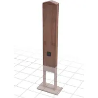 ChargeXpert Ladesockel Standfuß Hafenholz inkl. 220V Steckdose