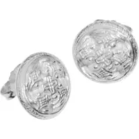 Ostsee-Schmuck Paar Ohrstecker "- Hiddensee 13 mm rund - Silber 925/000 -" Gr. 13, silber (silber 925, silberfarben, weiß), Ohrringe, Damen, 13, Silber 925 (Sterlingsilber), Paar Ohrstecker