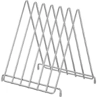 Bartscher Schneidbrettständer 60, Schneidebretthalter, Rutschfester Halter zur Aufbewahrung von 6 Schneidebrettern, aus Edelstahl, 1 Stück