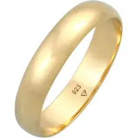 Elli Silberring "Ring Basic Bandring Trauring Verlobung 925 Silber" Gr. 62, gold, Fingerringe, Damen, 62, Silber 925 (Sterlingsilber), Silberring