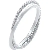 Elli Silberring "Ring Wickelring Klassik Fein Gedreht 925 Silber" Gr. 66, silber, Fingerringe, Damen, 66, Silber 925 (Sterlingsilber), Silberring